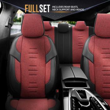 Auto Sitzbezug Set Universal Vorne und Hinten Komfortabel Komplett Set